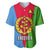 Personalized Eritrea Emblem Baseball Jersey With Flag Color - Wonder Print Shop