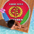 Personalized Eritrea Emblem Beach Blanket With Flag Color - Wonder Print Shop