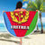 Personalized Eritrea Emblem Beach Blanket With Flag Color - Wonder Print Shop