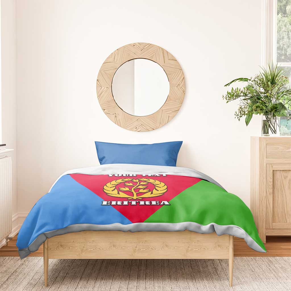 Personalized Eritrea Emblem Bedding Set With Flag Color - Wonder Print Shop