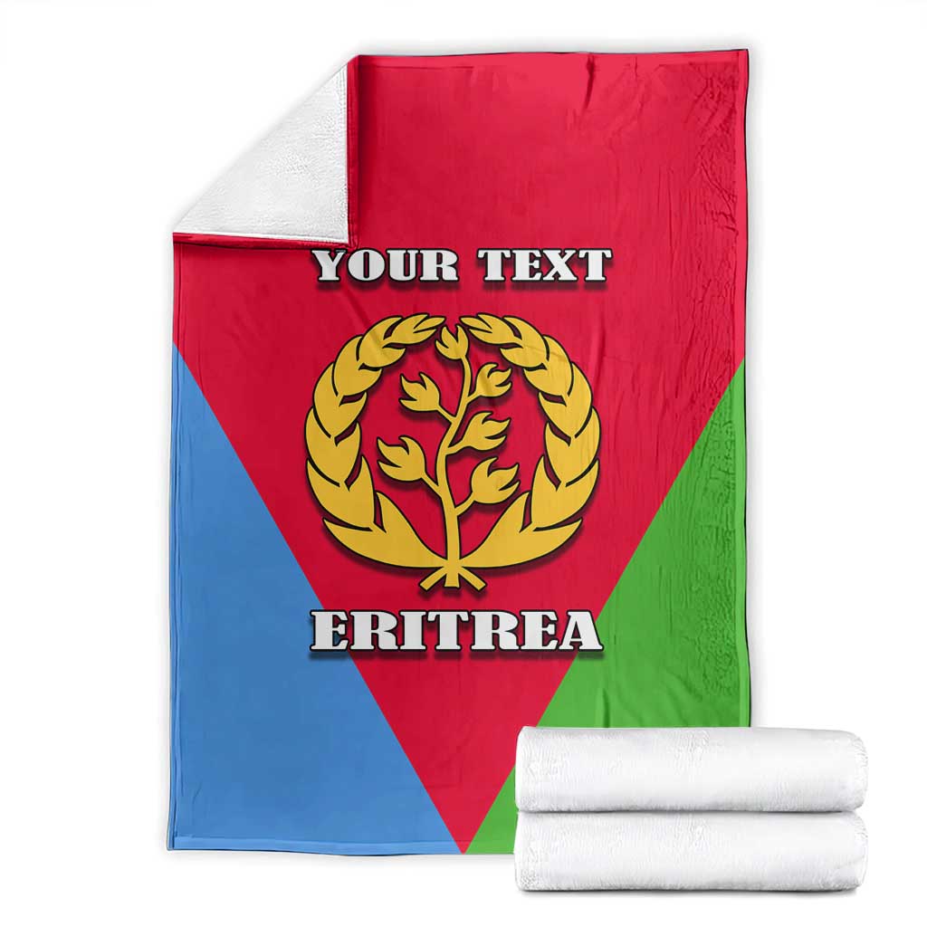 Personalized Eritrea Emblem Blanket With Flag Color