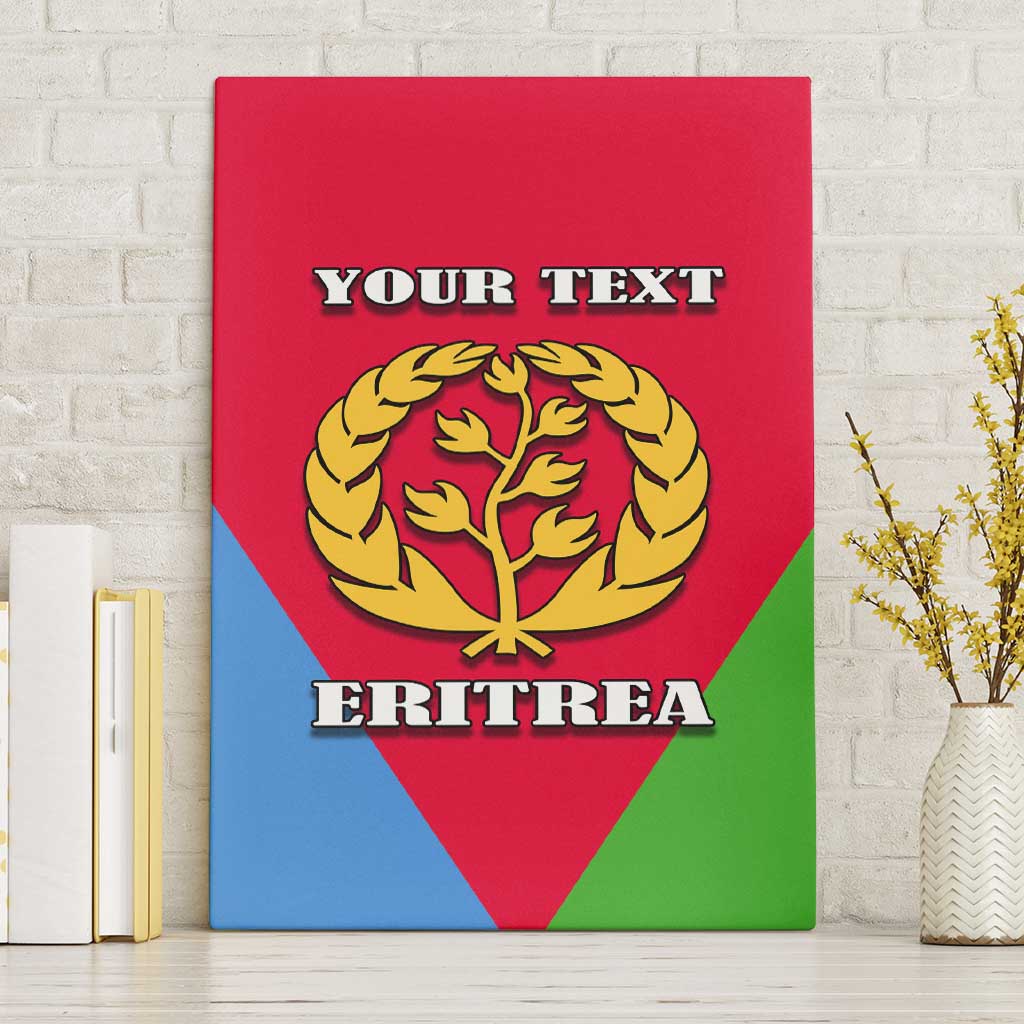 Personalized Eritrea Emblem Canvas Wall Art With Flag Color - Wonder Print Shop