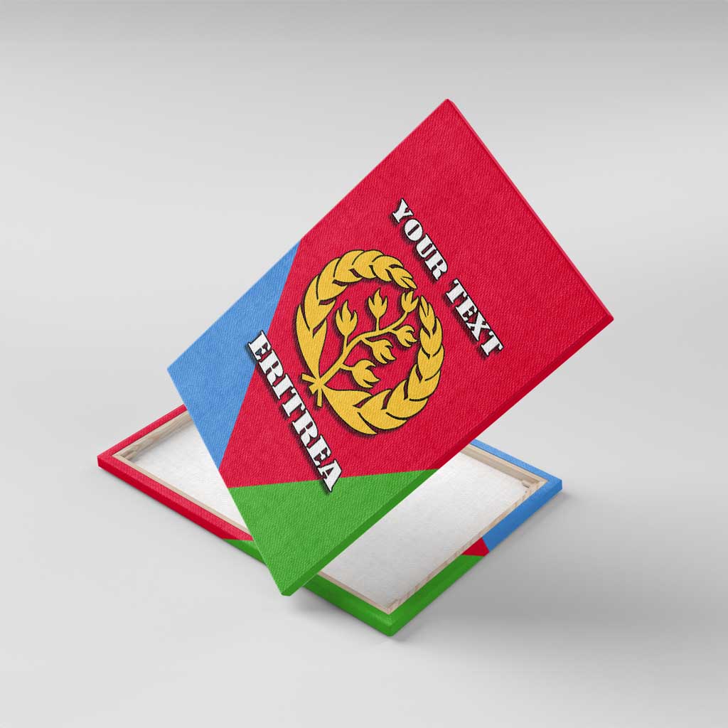 Personalized Eritrea Emblem Canvas Wall Art With Flag Color - Wonder Print Shop