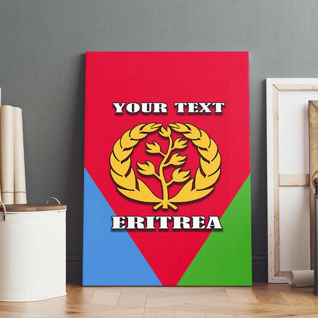 Personalized Eritrea Emblem Canvas Wall Art With Flag Color - Wonder Print Shop