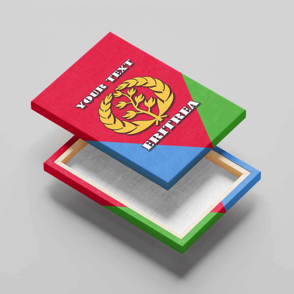Personalized Eritrea Emblem Canvas Wall Art With Flag Color - Wonder Print Shop
