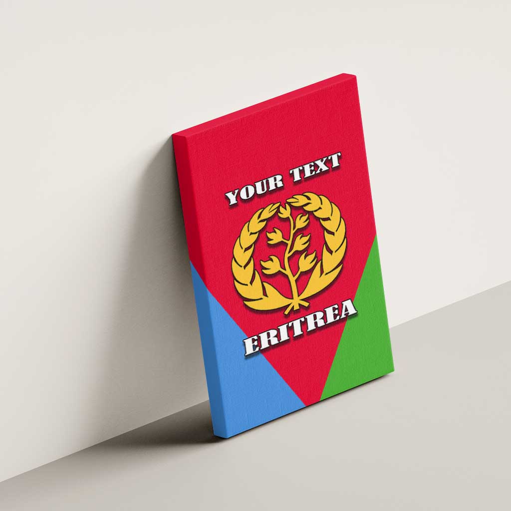 Personalized Eritrea Emblem Canvas Wall Art With Flag Color - Wonder Print Shop
