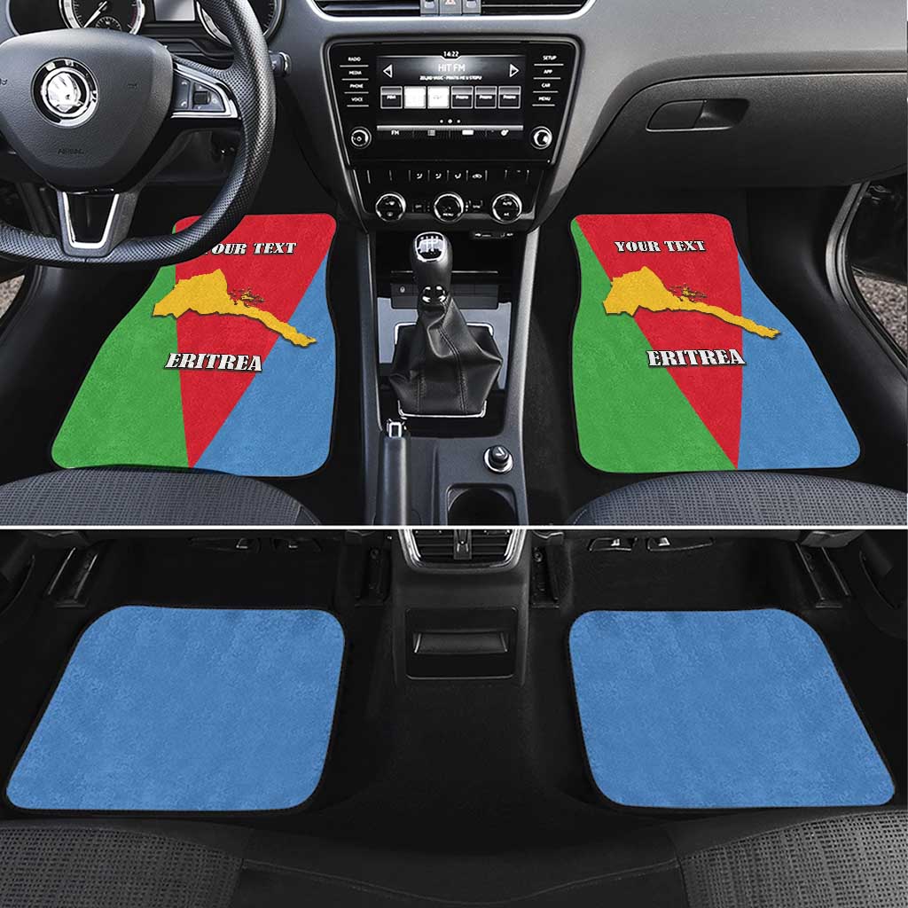 Personalized Eritrea Emblem Car Mats With Flag Color - Wonder Print Shop