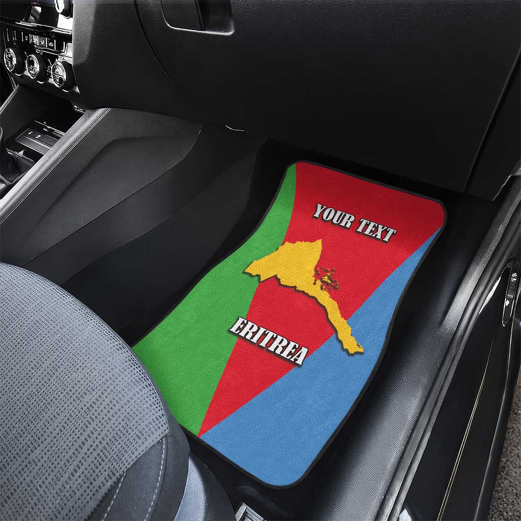 Personalized Eritrea Emblem Car Mats With Flag Color - Wonder Print Shop