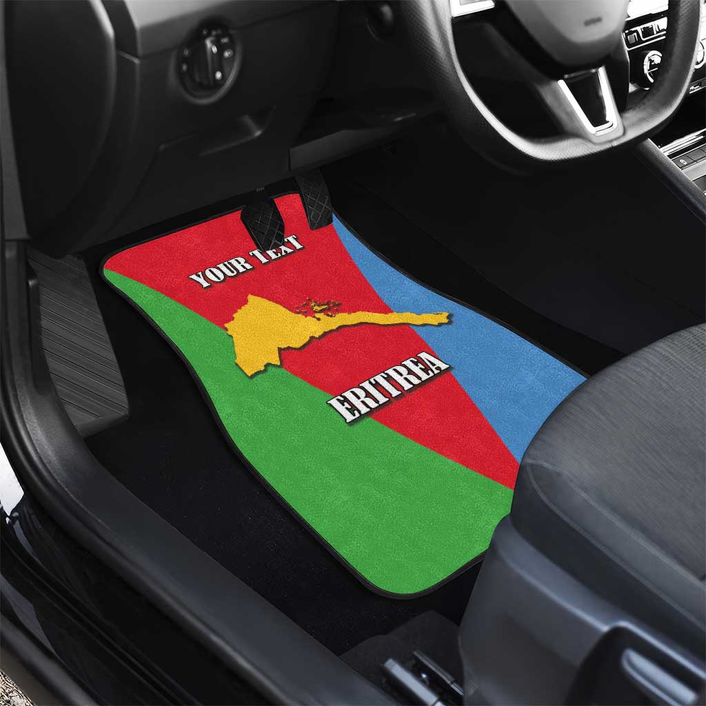 Personalized Eritrea Emblem Car Mats With Flag Color - Wonder Print Shop