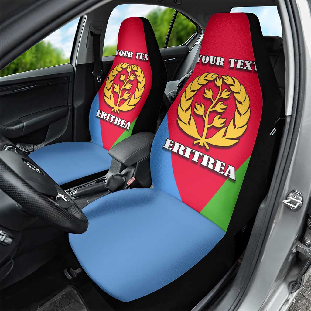 Personalized Eritrea Emblem Car Seat Cover With Flag Color - Wonder Print Shop
