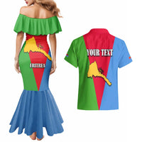 Personalized Eritrea Emblem Couples Matching Mermaid Dress and Hawaiian Shirt With Flag Color - Wonder Print Shop
