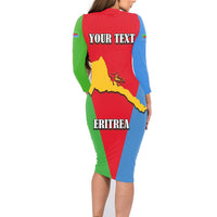 Personalized Eritrea Emblem Family Matching Long Sleeve Bodycon Dress and Hawaiian Shirt With Flag Color - Wonder Print Shop