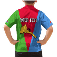 Personalized Eritrea Emblem Family Matching Mermaid Dress and Hawaiian Shirt With Flag Color - Wonder Print Shop