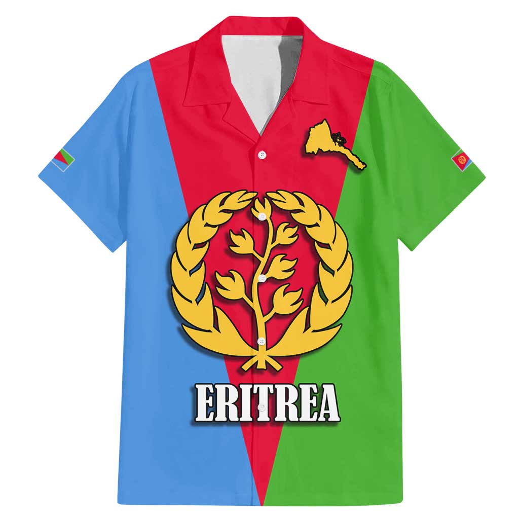 Personalized Eritrea Emblem Family Matching Mermaid Dress and Hawaiian Shirt With Flag Color - Wonder Print Shop