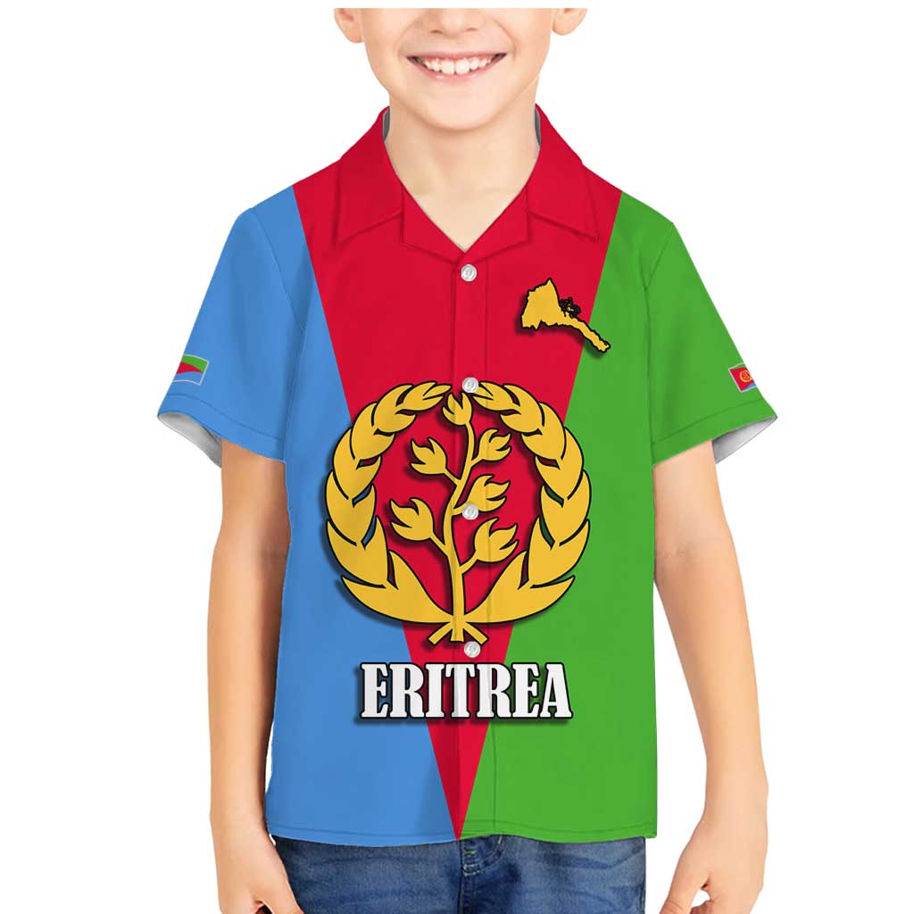 Personalized Eritrea Emblem Family Matching Mermaid Dress and Hawaiian Shirt With Flag Color - Wonder Print Shop