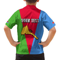 Personalized Eritrea Emblem Family Matching Tank Maxi Dress and Hawaiian Shirt With Flag Color - Wonder Print Shop