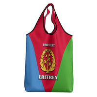 Personalized Eritrea Emblem Grocery Bag With Flag Color
