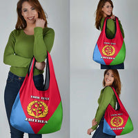 Personalized Eritrea Emblem Grocery Bag With Flag Color