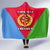 Personalized Eritrea Emblem Hooded Blanket With Flag Color