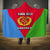 Personalized Eritrea Emblem Hooded Blanket With Flag Color