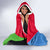 Personalized Eritrea Emblem Hooded Blanket With Flag Color