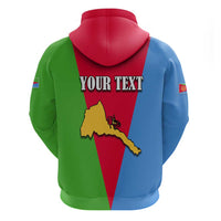 Personalized Eritrea Emblem Hoodie With Flag Color - Wonder Print Shop