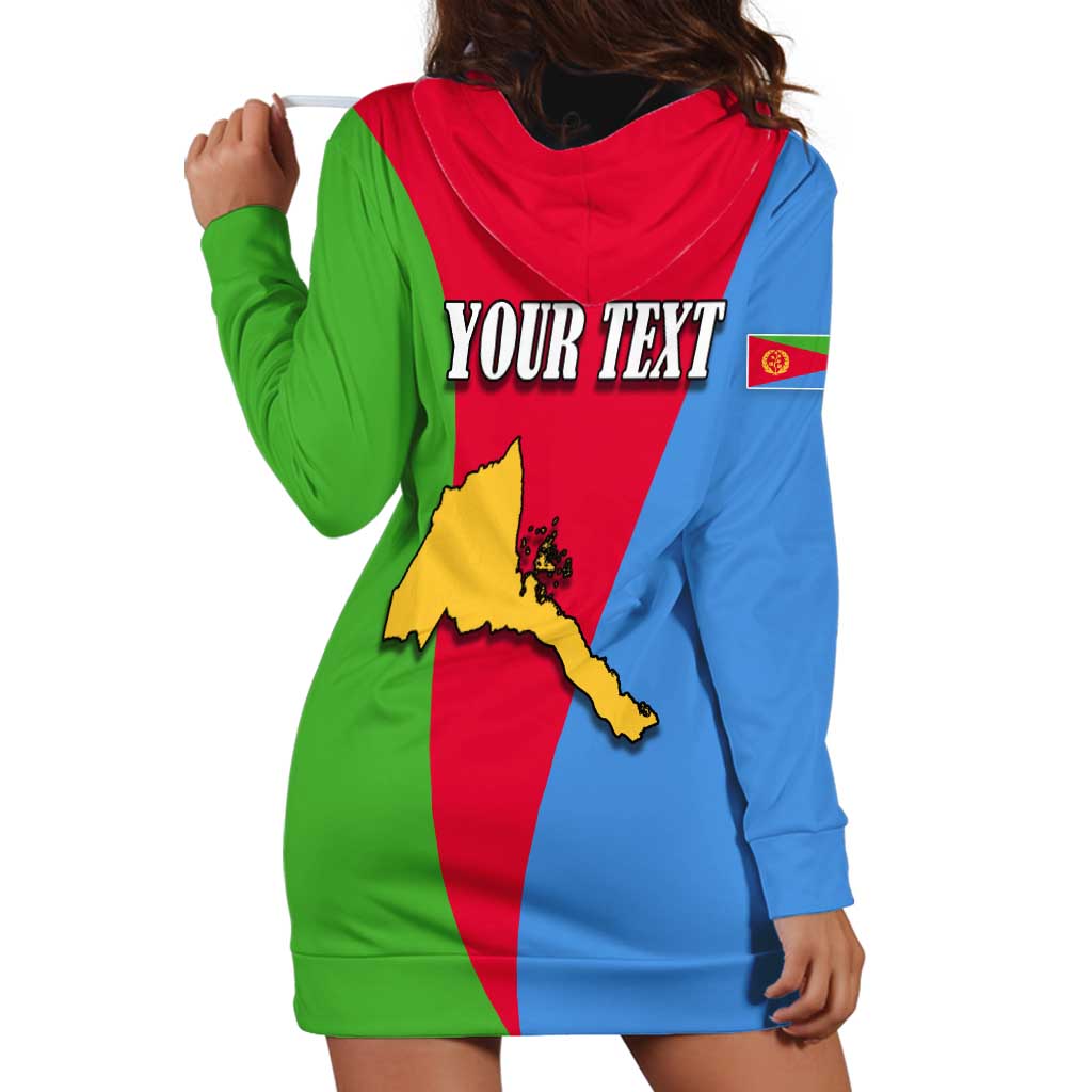 Personalized Eritrea Emblem Hoodie Dress With Flag Color - Wonder Print Shop