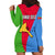 Personalized Eritrea Emblem Hoodie Dress With Flag Color - Wonder Print Shop