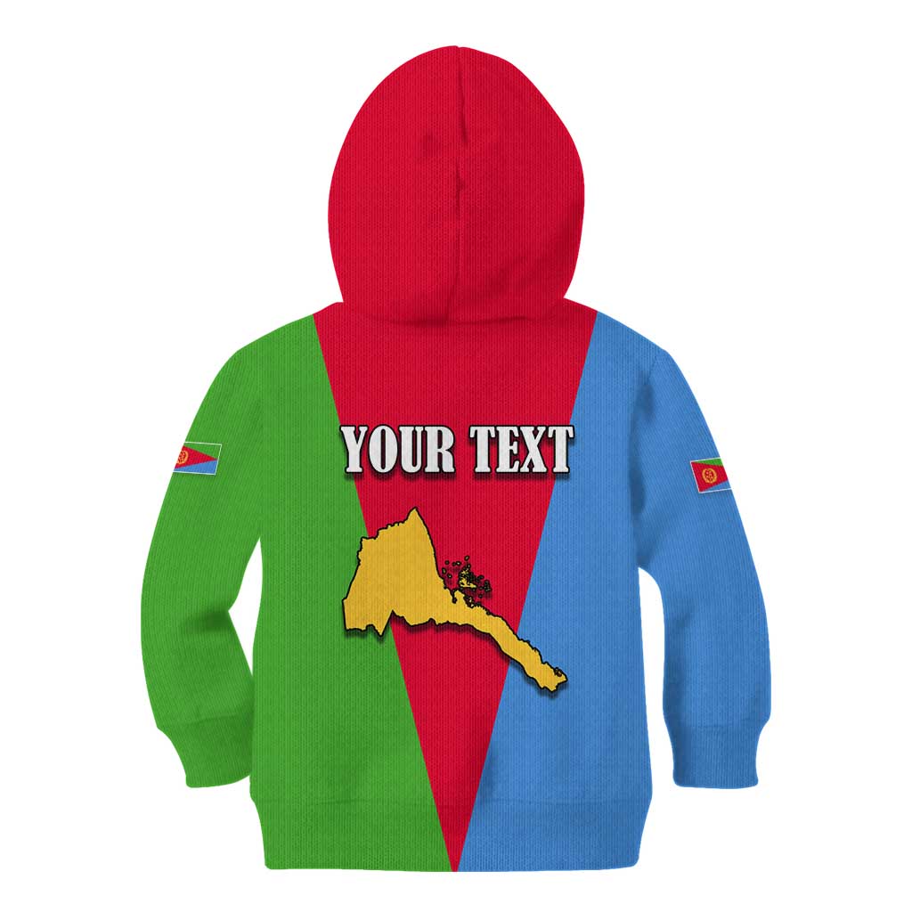 Personalized Eritrea Emblem Kid Hoodie With Flag Color - Wonder Print Shop