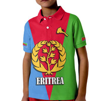 Personalized Eritrea Emblem Kid Polo Shirt With Flag Color - Wonder Print Shop