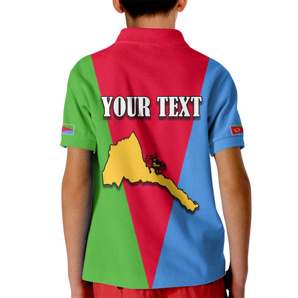 Personalized Eritrea Emblem Kid Polo Shirt With Flag Color - Wonder Print Shop