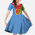 Personalized Eritrea Emblem Kid Short Sleeve Dress With Flag Color - Wonder Print Shop