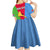 Personalized Eritrea Emblem Kid Short Sleeve Dress With Flag Color - Wonder Print Shop