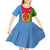 Personalized Eritrea Emblem Kid Short Sleeve Dress With Flag Color - Wonder Print Shop