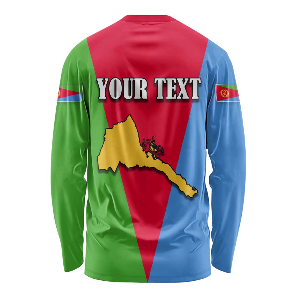 Personalized Eritrea Emblem Long Sleeve Shirt With Flag Color - Wonder Print Shop