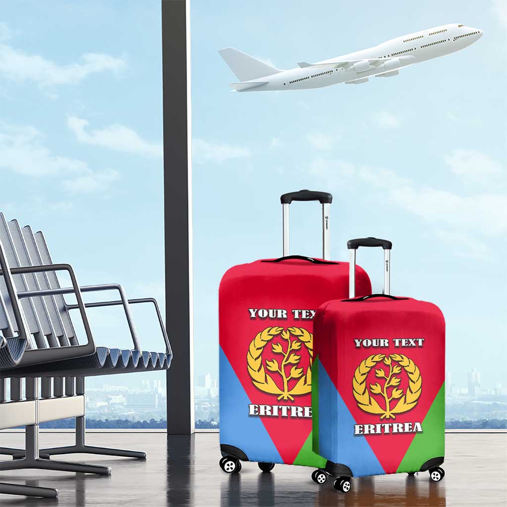 Personalized Eritrea Emblem Luggage Cover With Flag Color - Wonder Print Shop