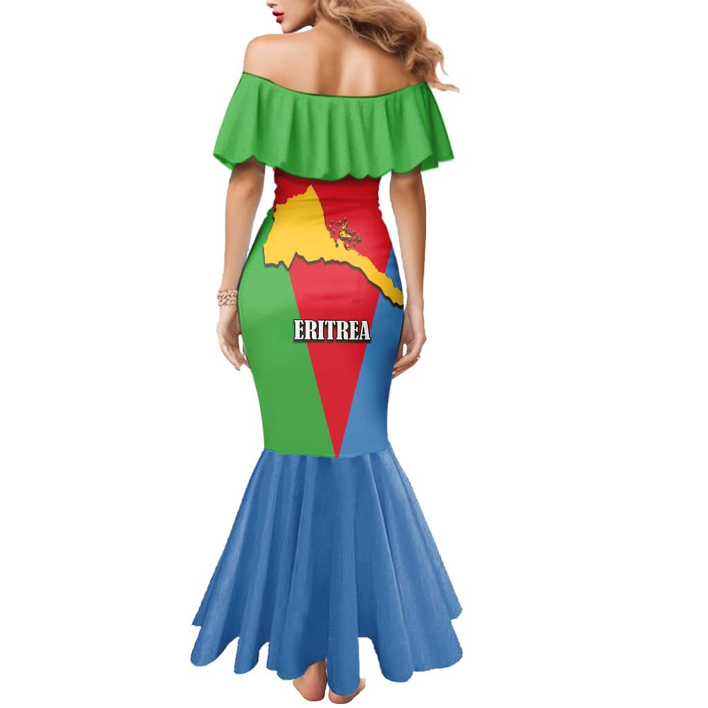 Personalized Eritrea Emblem Mermaid Dress With Flag Color - Wonder Print Shop