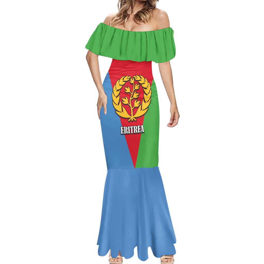Personalized Eritrea Emblem Mermaid Dress With Flag Color - Wonder Print Shop