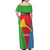 Personalized Eritrea Emblem Off Shoulder Maxi Dress With Flag Color - Wonder Print Shop
