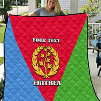 Personalized Eritrea Emblem Quilt With Flag Color - Wonder Print Shop
