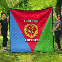 Personalized Eritrea Emblem Quilt With Flag Color - Wonder Print Shop