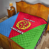 Personalized Eritrea Emblem Quilt With Flag Color - Wonder Print Shop
