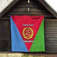 Personalized Eritrea Emblem Quilt With Flag Color - Wonder Print Shop