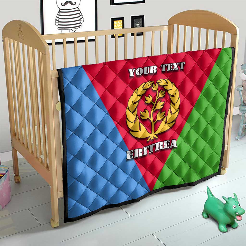 Personalized Eritrea Emblem Quilt With Flag Color - Wonder Print Shop
