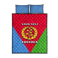 Personalized Eritrea Emblem Quilt Bed Set With Flag Color - Wonder Print Shop