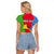 Personalized Eritrea Emblem Raglan Cropped T Shirt With Flag Color - Wonder Print Shop
