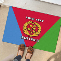 Personalized Eritrea Emblem Rubber Doormat With Flag Color - Wonder Print Shop