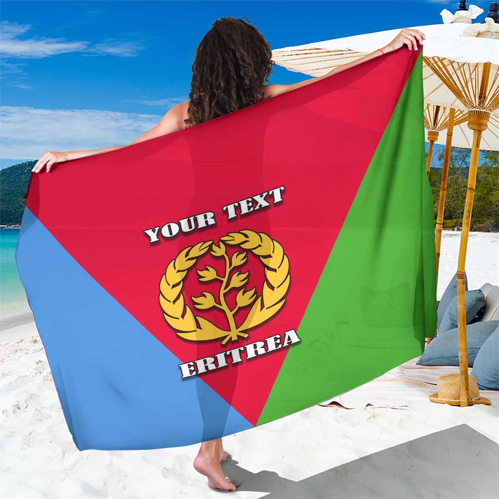 Personalized Eritrea Emblem Sarong With Flag Color - Wonder Print Shop