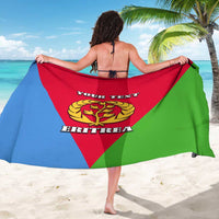 Personalized Eritrea Emblem Sarong With Flag Color - Wonder Print Shop