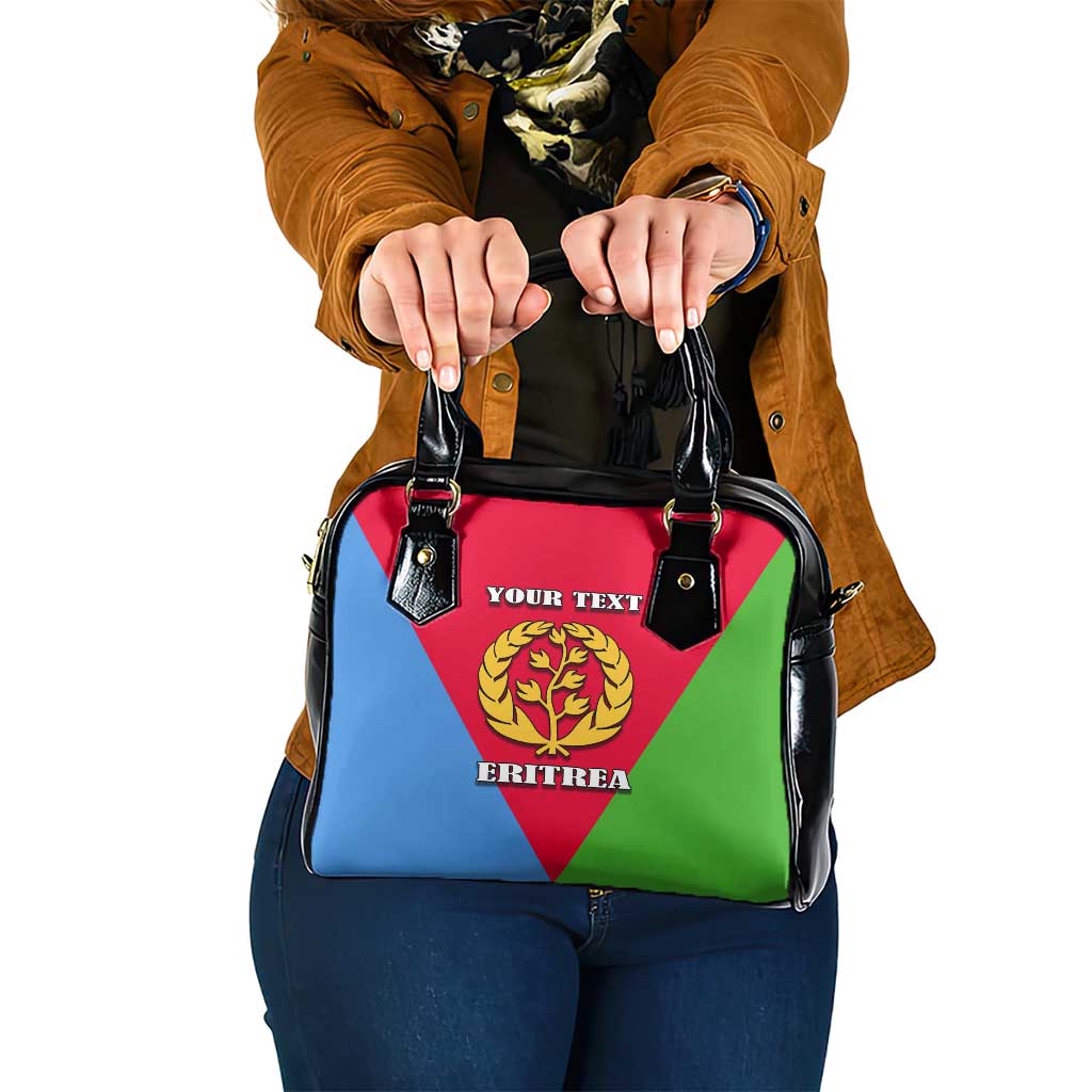 Personalized Eritrea Emblem Shoulder Handbag With Flag Color